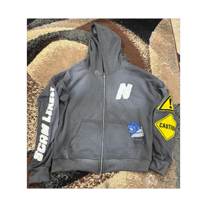 เสื้อฮู้ดผู้ชายแบบสวมหัวผ้าคอตตอนซักได้มีลายปักปักมีสไตล์ - Product Image 1