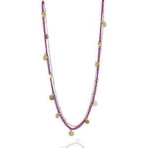Urthn Fusion Collier 1104007 Tendance Plaqué Or Rose Double Chaîne avec Perles Diamants Religieux Bijoux En Acier Inoxydable Perles - Product Image 1