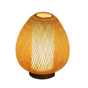 Charmly Bamboo table lamp for art decor Unique Bamboo lampshade in Vietnam DM043 rattan lampshade bamboo Vietnam manufacturer
