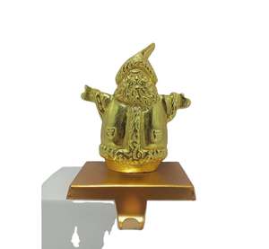 Porte-chaussettes de Noël en métal doré de luxe, décoration de Noël haut de gamme pour la maison et l'hôtel - Product Image 2