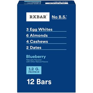 RXBAR <b>Protein</b> Bars, <b>Protein</b> Snack, Snack Bars, Blueberry, 22oz Box (12 Count) - Product Image 4