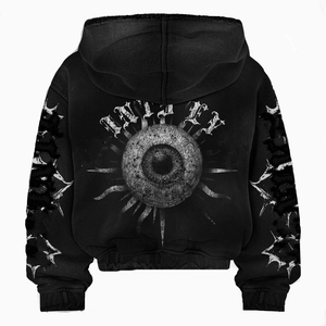 Sweat-shirts personnalisés Streetwear avec logo imprimé en strass délavé, poche, hiver, unisexe, coton 420gsm, sweat-shirt oversize - Product Image 2