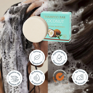Barra de Champú de Coco para Cabello Teñido, Ingredientes Naturales, Hecho en la UE, Unisex, Marca Privada, Vegano, Orgánico, Calidad de Lujo, 2026, Popular - Product Image 4