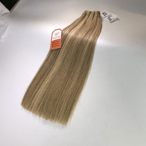 Extensión de cabello de trama, distribuidor vietnamita, precio al por mayor de gran fábrica, resaltado, # 60C, mezcla, # 4ash Color - Product Image 1