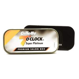 Cuchillas de afeitar de doble filo 7 O’Clock Super Platinum, paquete de 100, de acero inoxidable, para afeitado DE, tarjeta expositora, venta al por mayor - Product Image 3