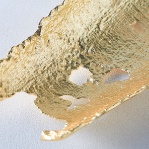 ชามโลหะสำหรับตกแต่งและเสิร์ฟพร้อมที่จับใบไม้สำหรับตกแต่งห้องครัวและบนโต๊ะ - Product Image 5