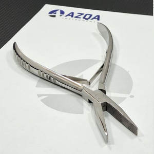 Pince à extensions de cheveux en acier inoxydable, outil de sertissage professionnel pour micro-anneaux et nano-anneaux, pour salon et usage domestique - Product Image 1