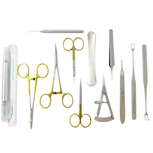 Ensemble d'instruments chirurgicaux professionnels pour la blepharoplastie, pour interventions esthétiques des paupières, en acier inoxydable, classe I, outils manuels - Product Image 1