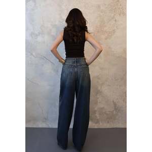 Jean large bleu marine pour femme Elisa Fashion - Bleu marine - Product Image 5