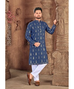 Robe Abaya musulmane élégante pour hommes, tissu Pathani d'hiver, col à boutons, chaîne, manches longues, style modeste pour femmes musulmanes - Product Image 1