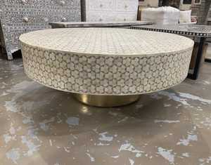 Vente exclusive Os MOP Incrustation Table Basse Qualité Standard Noir Blanc Meubles Forme Nature Morte pour Mariage Maison Mobile - Product Image 5