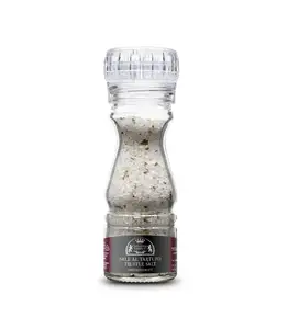 100g Truffle Flavored Salt In Grinder High Artisanal Italian Quality Made In Italy