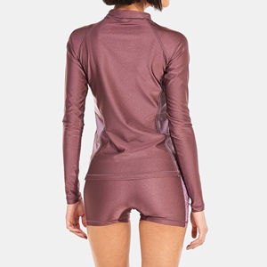 Good Quality Premium Wholesale <b>Women</b> Rash Guard <b>Swim</b> <b>Shirt</b> Long Sleeve Plain Style with Custom Logo Printed Swimming Wear - Product Image 4