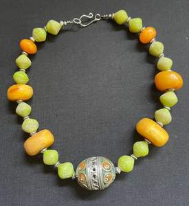 2025 plus récent collier de perles en résine bohême fait à la main multicolore collier pendentif en résine - Product Image 6