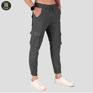 Pantalones Cargo Duraderos, Transpirables y Resistentes al Viento para Hombre, con Cierre de Botones, Diseño de Longitud Completa, Material de Poliéster/Algodón de Alta Calidad - Product Image 5