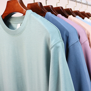 Wholesale Hot Sale Custom Logo 220GSM Cotton Oversized <b>Blank</b> Heavy <b>Weight</b> T shirts Tee Shirt 100% Cotton T-shirt for men - Product Image 4