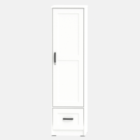 Armoire moderne blanche à 1 porte de haute qualité fabriquée en Malaisie organisateur de meubles de chambre à coucher panneau de bois style stockage hôtel usage domestique
