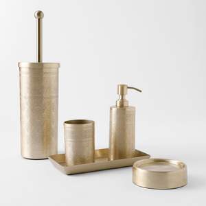 Elegante Juego de Baño de Metal, Accesorios Modernos para el Hogar, Organización de Baño, Porta Toallas, Dispensador de Jabón, Porta Cepillos de Dientes, Juego de Almacenamiento - Product Image 1