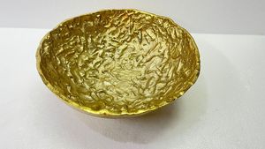 Motif de feuille pour décor de style arabe et décoration de maison festive Plateau en métal fini or Plateau de service en métal personnalisé - Product Image 3