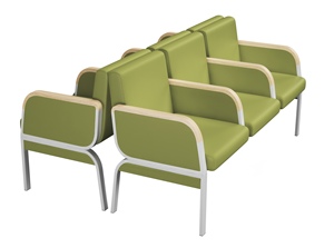 Sillas de hospital de 3 plazas seguras y cómodas personalizadas más vendidas, sillas de sala de espera, sofá con varios colores para elegir - Product Image 4