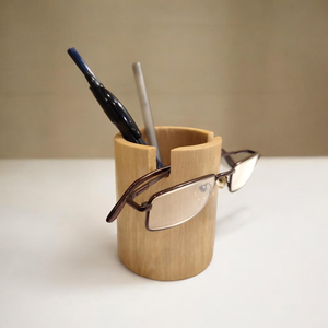 Portalápices de Madera Maciza de Diseño Moderno Redondo de Primera Calidad, Organizador de Escritorio Duradero Hecho a Mano para Escritorio de Oficina a Precios Económicos - Product Image 6