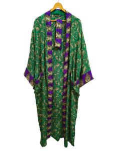 Camisa de Playa, Kimono de Seda para Mujer, Multicolor, Suave, Ropa de Casa, Blusa de Seda Multicolor, Kimono Corto Tipo Túnica - Product Image 4