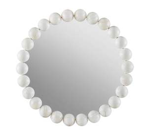 Miroir rond en résine Miroir décoratif encadré pour salon chambre et hall Miroir mural élégant pour décoration intérieure pour intérieurs modernes - Product Image 2
