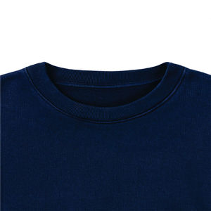 Jersey personalizado de algodón con precio al por mayor para hombres sudadera de ajuste de gimnasio con teñido liso y bordado Unisex - Product Image 3