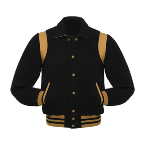 แจ็คเก็ตวาร์ซิตี้คุณภาพสูงแบบ OEM สำหรับผู้ชาย ปักด้วยไหมเชนิลล์ แขนหนัง แจ็คเก็ตเบสบอลแบบกำหนดเองสำหรับโรงเรียน - Product Image 6