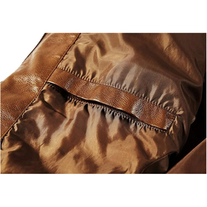 Chaquetas de Cuero de Primera Calidad para Hombre, Color Negro, Chaqueta de Cuero para Hombre, Manga Larga, Producto de Cuero Genuino para Hombre 2025 - Product Image 2