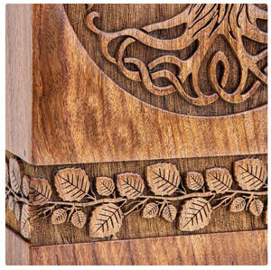 Cremation Urns for Human Ashes Adult Male Female, <b>Wooden</b> Tree of Life Urns <b>Box</b> and Casket for Ashes Men Women Child, Pets Cat - Product Image 6