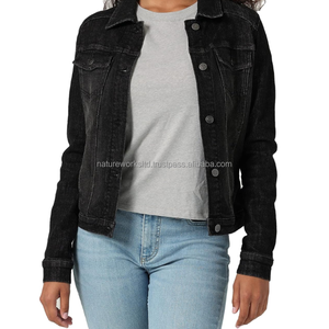 Fabricante de Mezclilla Chaqueta de Jean Casual de Algodón para Mujer con Logo Personalizado Color Azul Cielo al Mejor Precio Chaqueta de Mezclilla para Damas y Chicas - Product Image 2