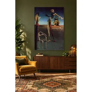 Fida Salvador Dali Femme avec une rose sur la tête Impression sur toile - Product Image 5