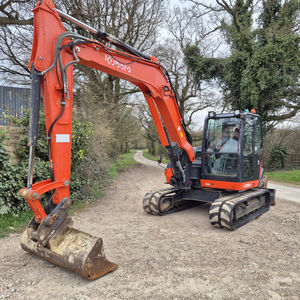 Mini-excavatrice Kubota KX080-5 de 8 tonnes à chenilles, système hydraulique puissant, équipement de construction - Meilleures ventes - Product Image 1