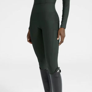 Leggings d'équitation athlétiques pour femmes avec grip en silicone, pantalon d'équitation respirant en maille extensible, coupe confortable, design personnalisé - Product Image 1