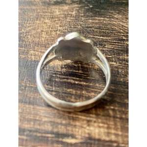 Navajo-Made Turquoise & Sterling <b>Silver</b> Inlay <b>Statement</b> <b>Ring</b> Size 5 for Everyday Wear HipHop Boho Dainty Style Fine Jewelry - Product Image 5