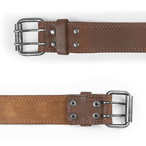 Custom New Design Double Prong Utility Leather Belts Hold Tool <b>Pouches</b> Comfortable cowhide Leather <b>Working</b> Utility Leather Belts - Product Image 5