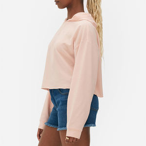 เสื้อฮู้ดดี้ฮิปฮอปแขนยาวทรงหลวมสำหรับผู้หญิง ฤดูใบไม้ร่วง แบบมีกระเป๋าซับใน สั่งผลิตได้ตามแบบ (OEM) ผ้าโพลีเอสเตอร์/คอตตอน 320 กรัม - Product Image 4