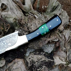 Cuchillo Bowie de Acero de Damasco Premium, Fabricación Personalizada OEM, Venta al por Mayor, Mango Personalizable, para Caza y Camping, 1 Año de Garantía - Product Image 6