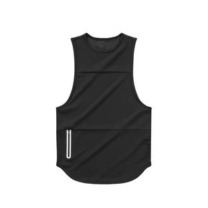 Top marca de punto sin mangas apretado ajuste algodón gimnasio chaleco hombres cremallera culturismo Fitness camiseta secado rápido transpirable Plus - Product Image 4