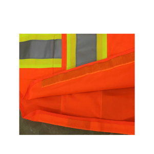 เสื้อกั๊กจราจรแบบมีกระเป๋าหลายช่องเสื้อกั๊กก่อสร้างสะท้อนแสงทำจากโพลีเอสเตอร์สินค้าที่ปรับให้เหมาะสม - Product Image 3