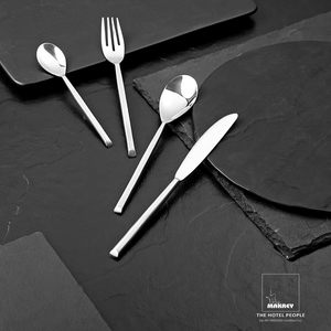 Ensemble de couverts de luxe à motif Fiesta Poignée mate en acier inoxydable de qualité supérieure Finition gobelet brillant Passe au lave-vaisselle Jetable pour les fêtes - Product Image 3