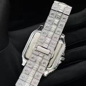 Montre de luxe pour homme, boîtier en alliage, style antique, quartz, montre professionnelle de cérémonie, diamants moissanite, précision - Product Image 2