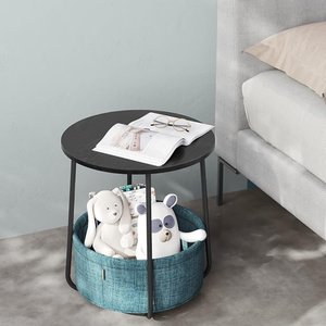 Mesa de sofá lateral de metal ovalada contemporánea | Elegante mesa de centro de color y mesa para computadora portátil para muebles de sala de estar y dormitorio - Product Image 4