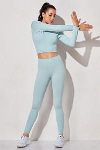 Traje de yoga sostenible Conjuntos de mujer Ropa atlética Conjuntos de ropa de entrenamiento Fitness Mujeres Ropa de gimnasio - Product Image 5