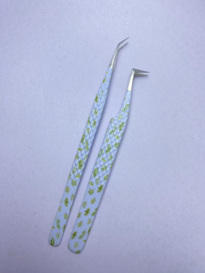 Jeu de pinces d'extension de cils de précision et d'isolation personnalisées outils en acier inoxydable avec poignée décorative en boîte - Product Image 4