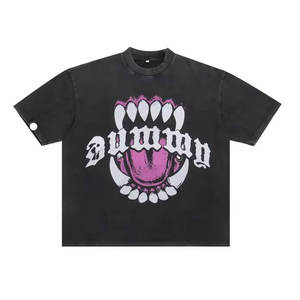 Camiseta Moderna para Hombre, Estampada, de Algodón Cómodo, con Lavado Ácido - Product Image 1