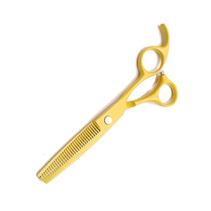 Ciseaux de coiffeur en acier inoxydable couleur or, lame droite tranchante, ciseaux de salon de coupe de cheveux, conseils de coiffure confortables - Product Image 5