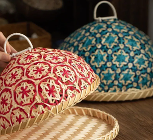 Handwoven <b>basket</b> <b>tray</b> available for wholesale with customizable designs and private label options - Product Image 1