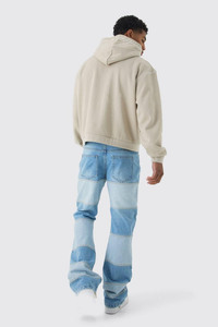 Sweat à capuche épais surdimensionné à épaules tombantes avec logo personnalisé 100% sweats à capuche thermiques en coton pour hommes vente en gros - Product Image 2